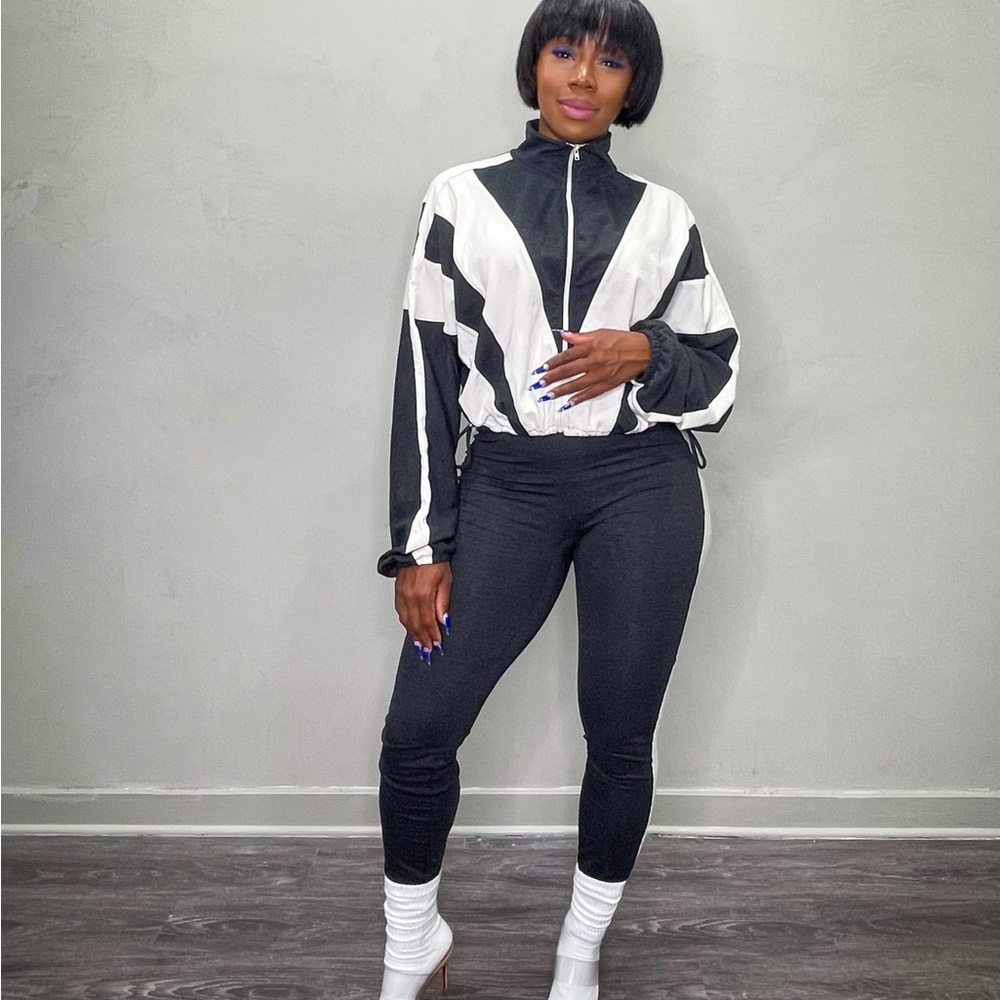 Black and White Track Jacket